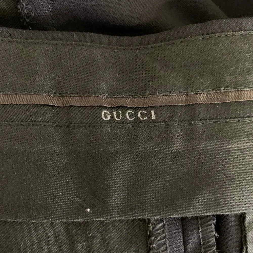 GUCCI Size 36 Black Wool Blend Dress Pants
